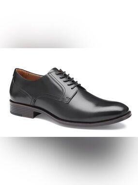 Johnston & Murphy Black Leather Derby Lace-Up Size 10